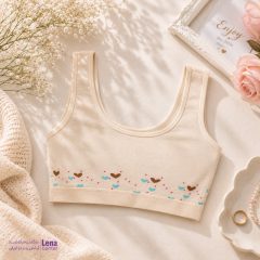 نیم تنه دخترانه نخی طرح دار