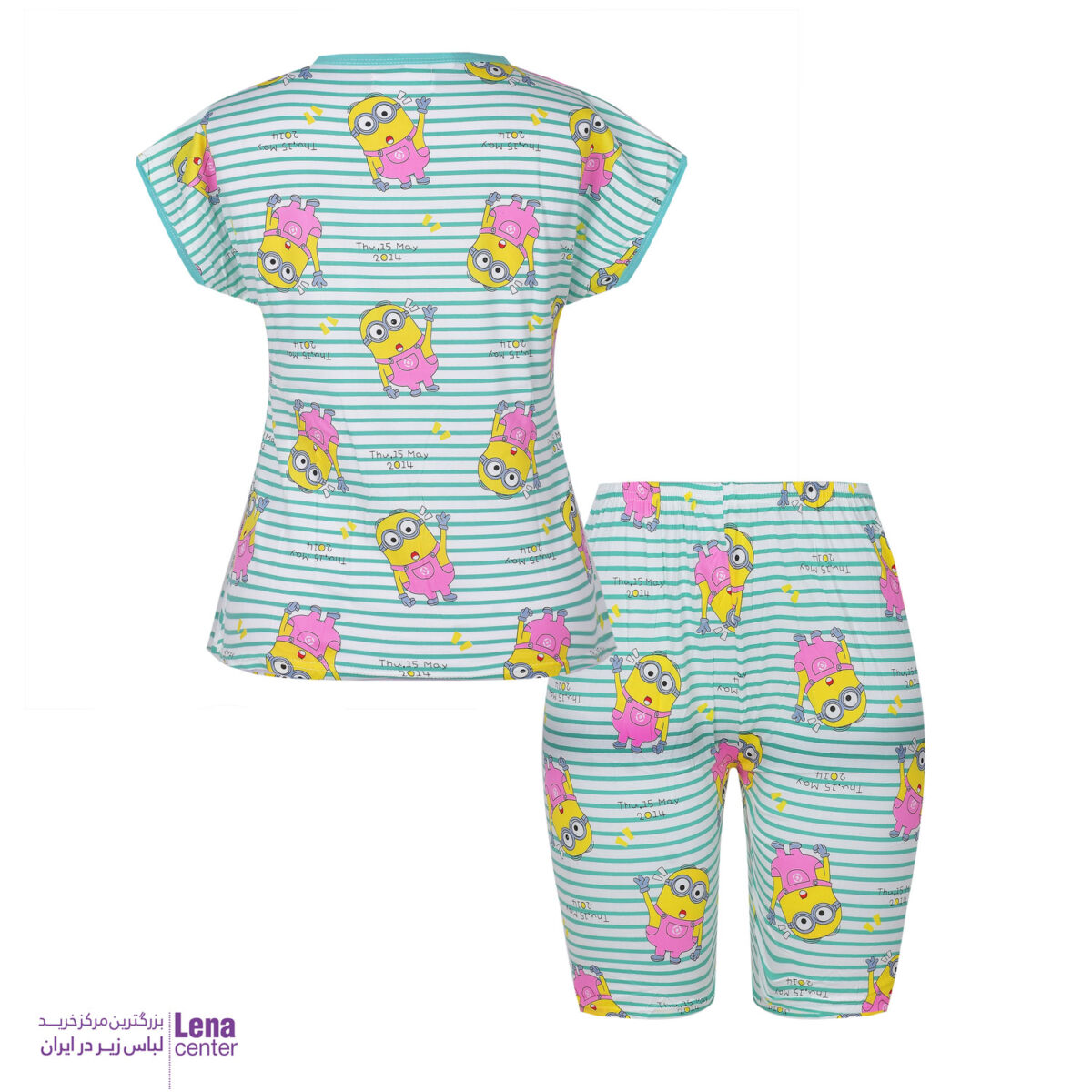 لناسنتر تاپ شلوارک زنانه نخی راحتی