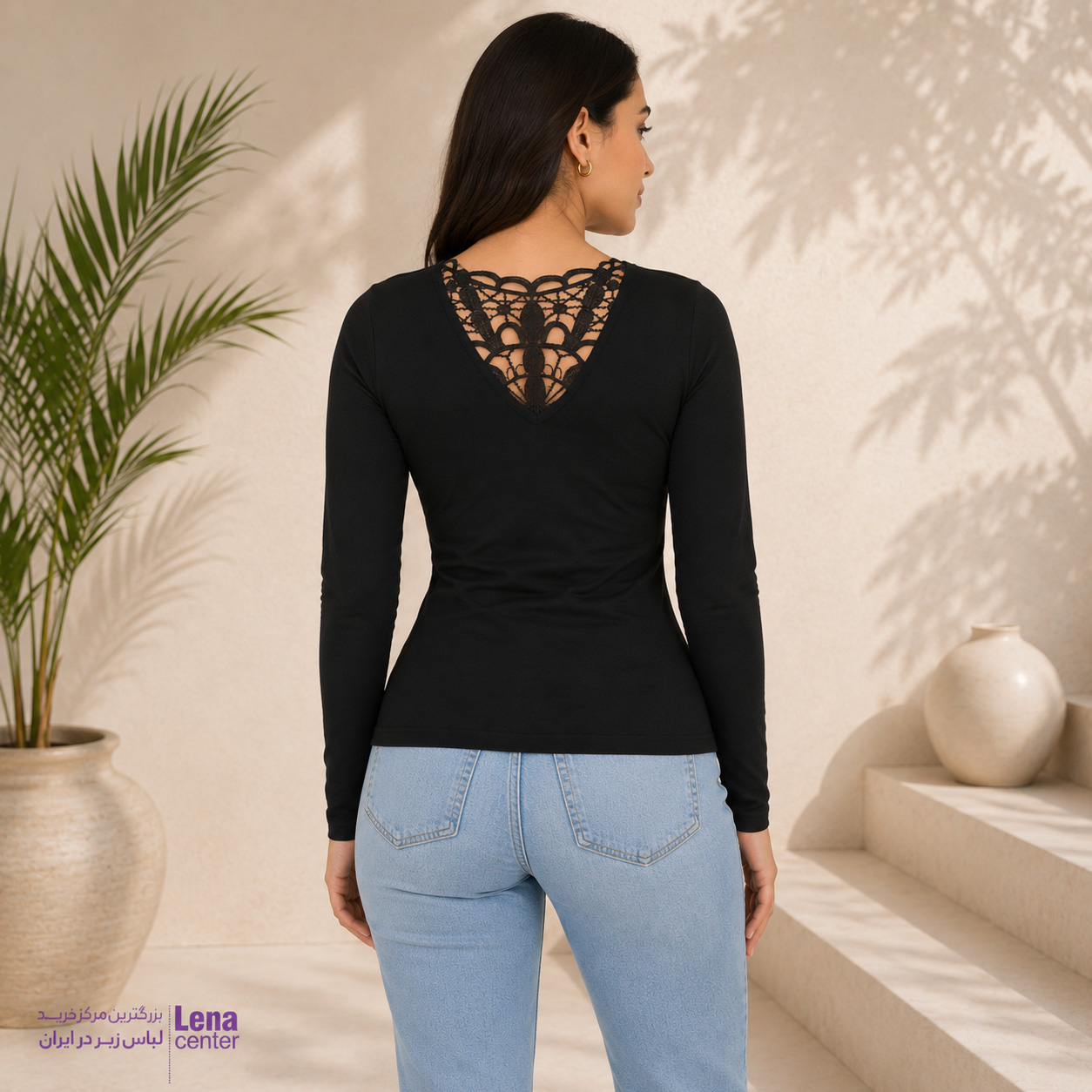 لناسنترتاپ زنانه طرحدار