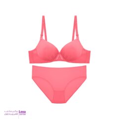 لناسنتر ست شورت و سوتین زنانه ابری نیم کاپ ساده