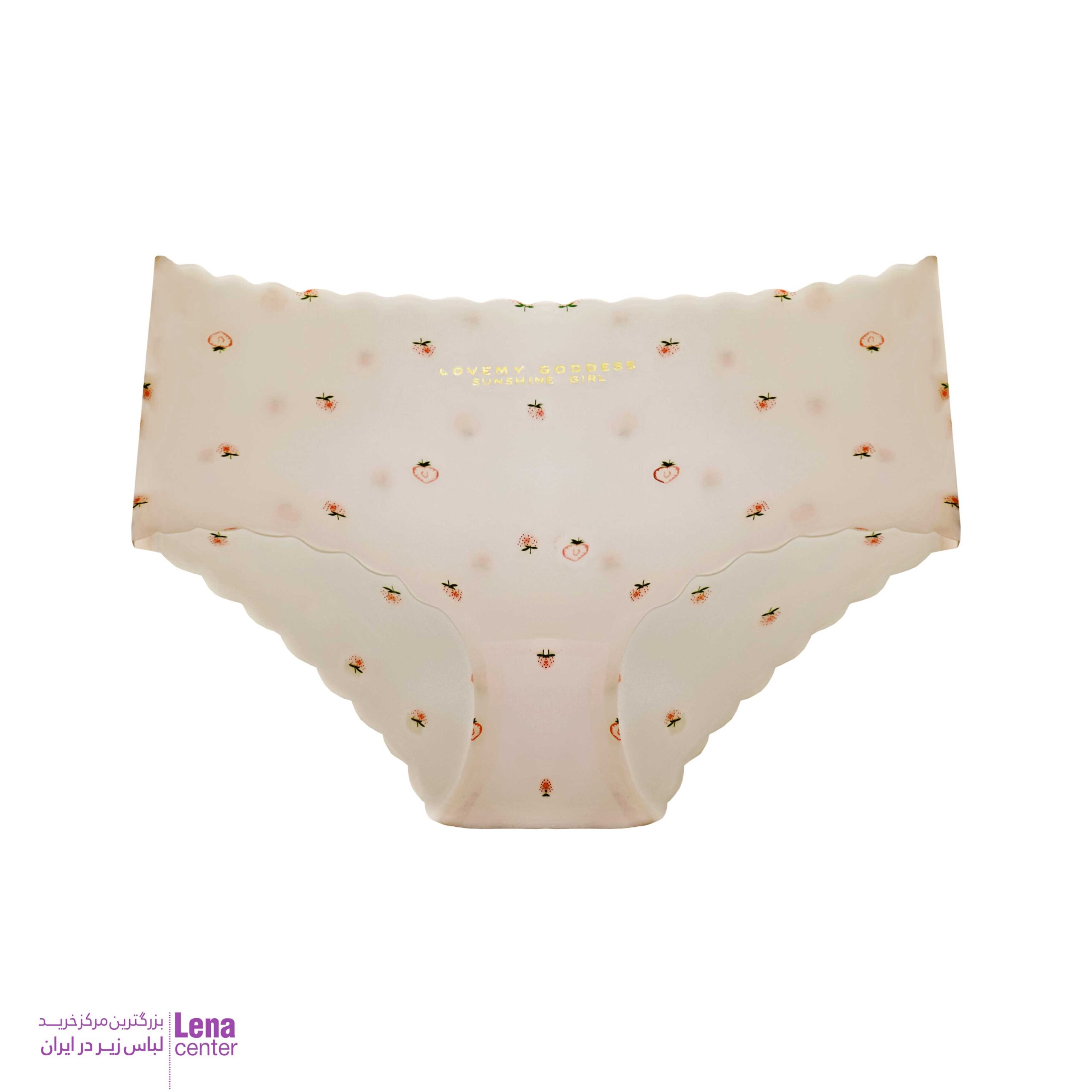 شورت زنانه لیزری شیشه ای طرح توت فرنگی