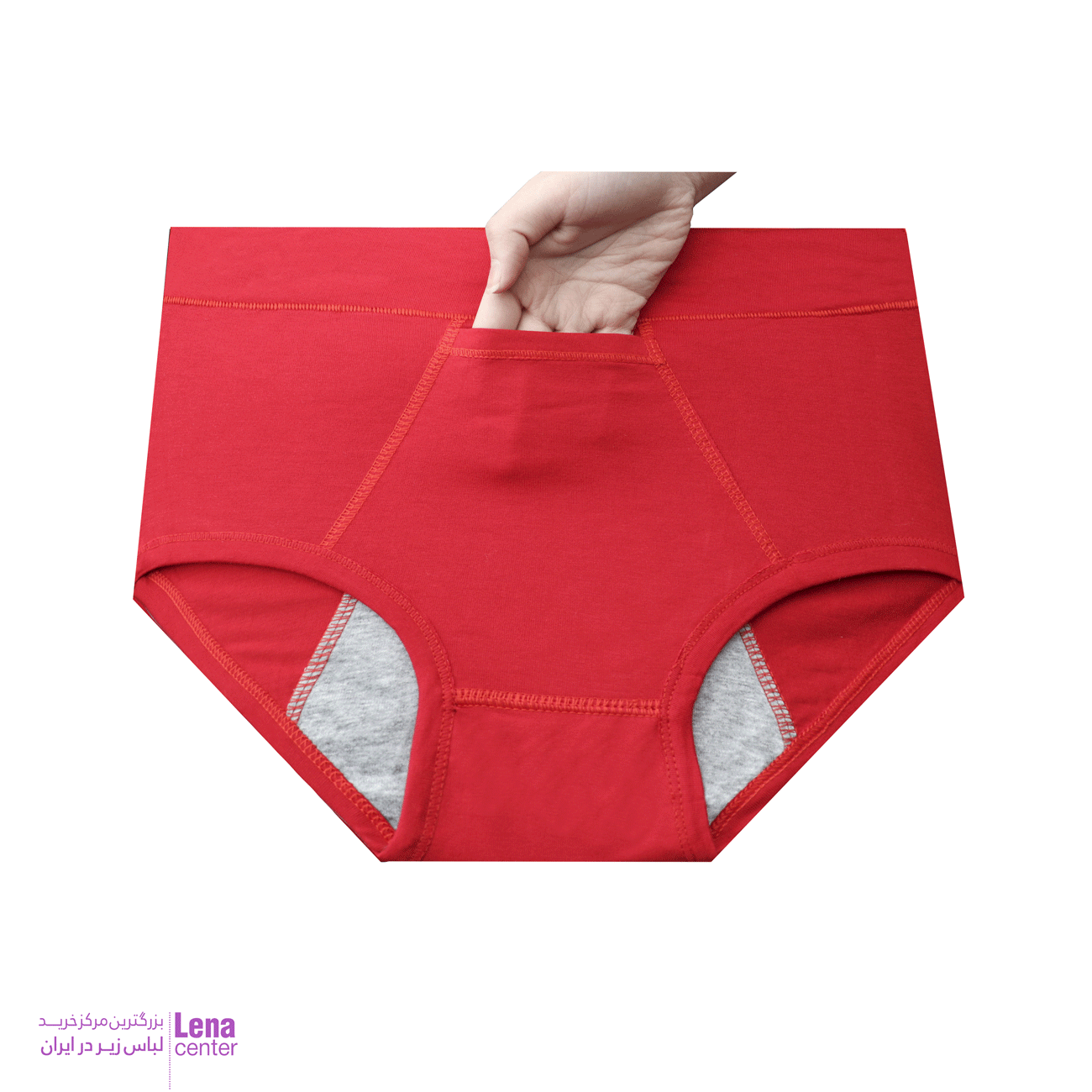 شورتکس-زنانه-ضد-نشتی-جیبدار-قرمز-مودال