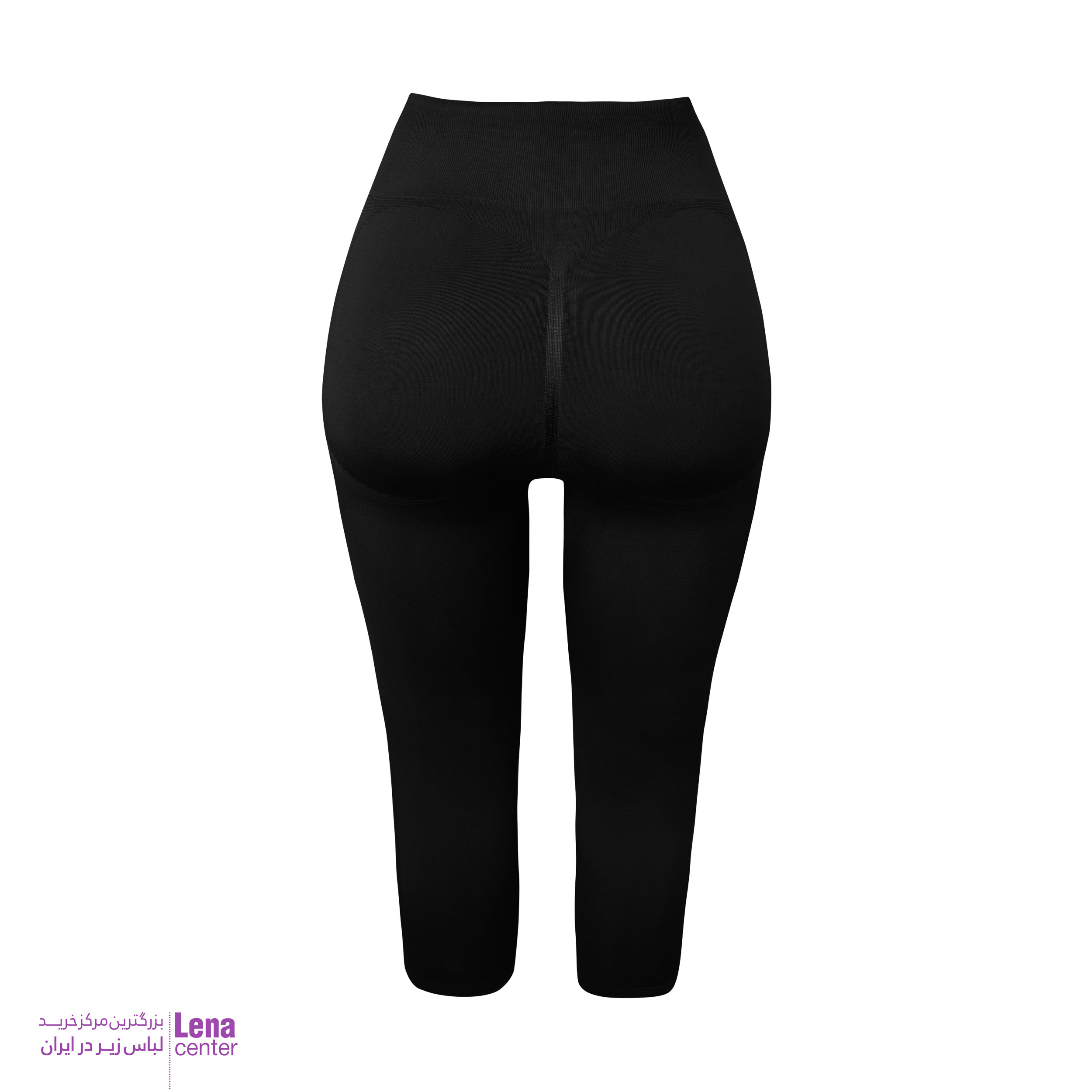 شلوارک ورزشی زنانه سه‌ربع رنگ طوسی مدل Seamless نمای پشت