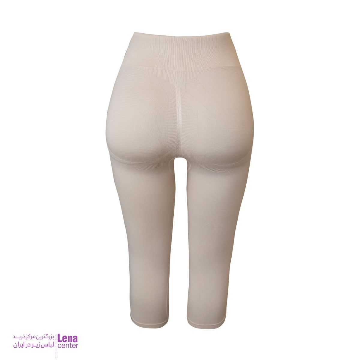 شلوارک ورزشی زنانه سه‌ربع رنگ طوسی مدل Seamless نمای پشت