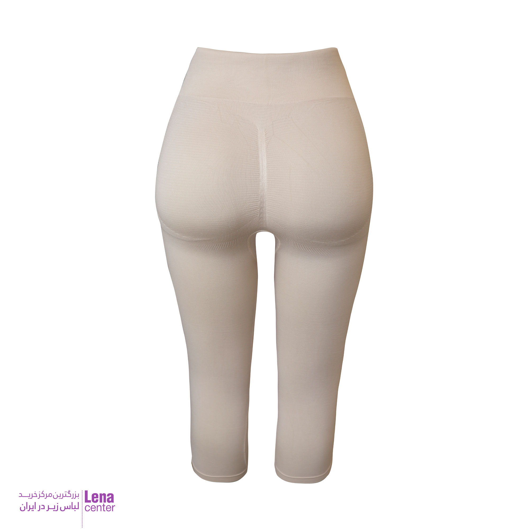 شلوارک ورزشی زنانه سه‌ربع رنگ طوسی مدل Seamless نمای پشت