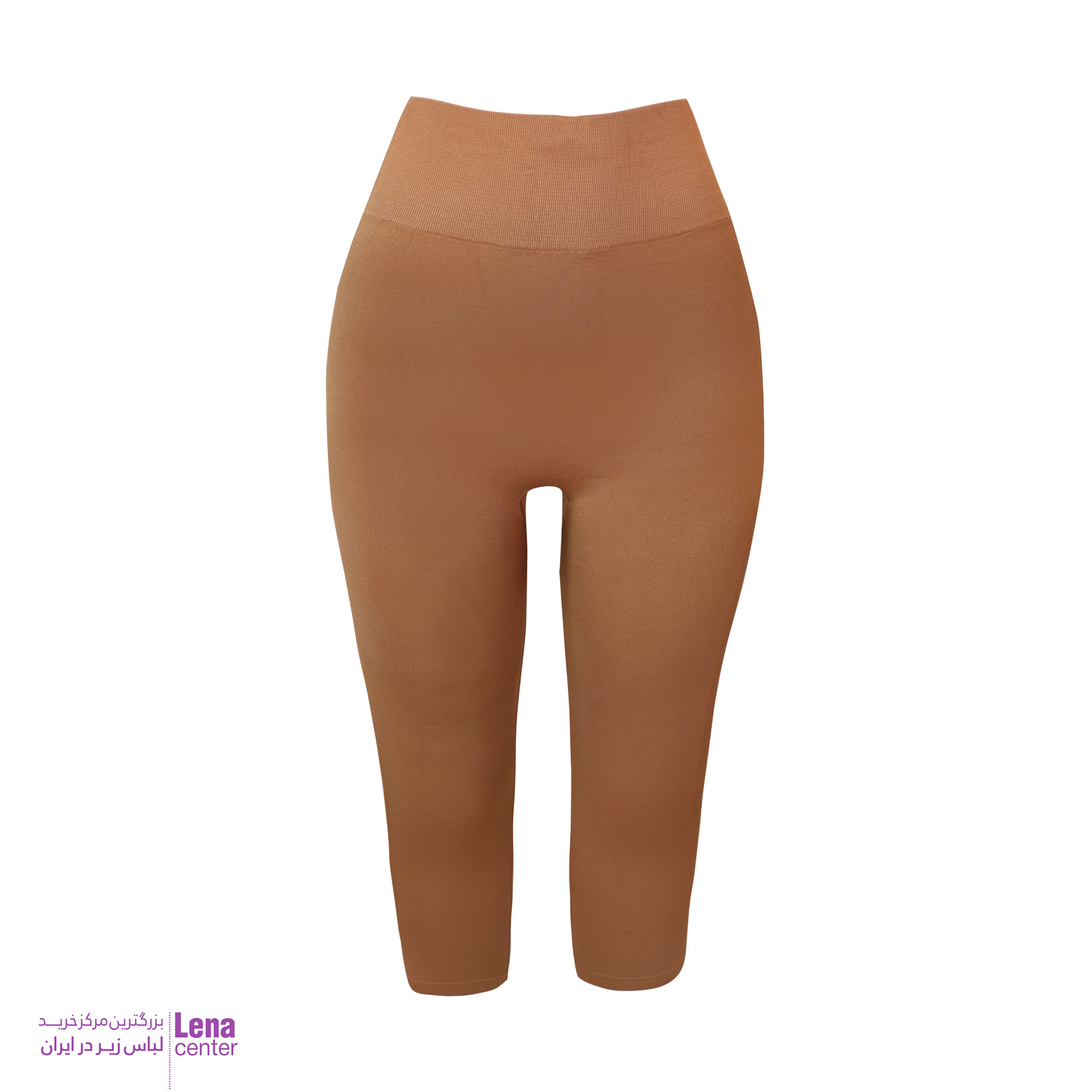 شلوارک ورزشی زنانه سه‌ربع رنگ طوسی مدل Seamless نمای جلو