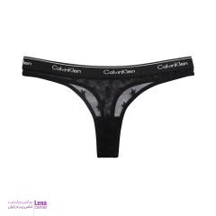 شورت زنانه Calvin Klein مدل توری مشکی با طراحی لوکس و راحتی بالا نمای جلو