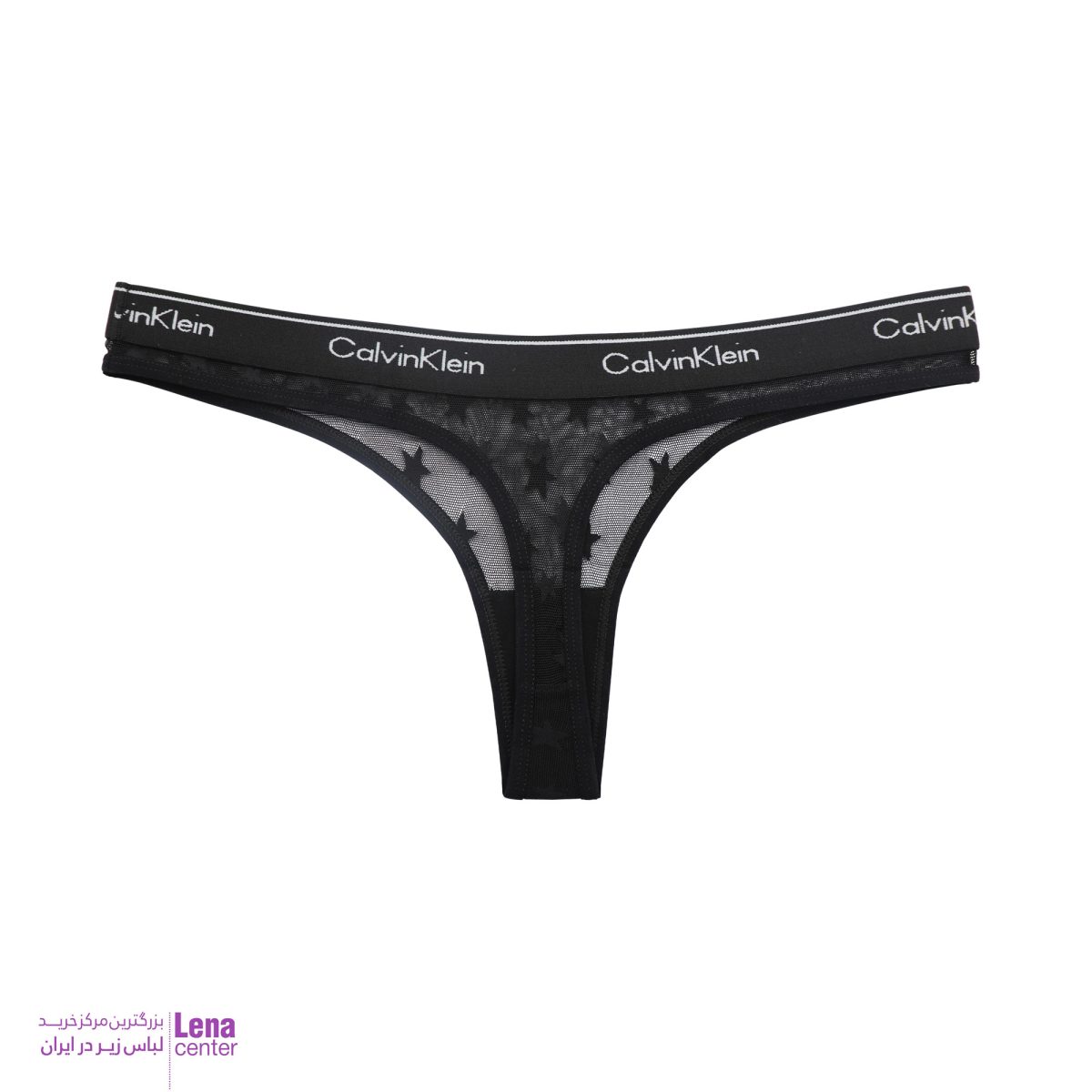 شورت زنانه Calvin Klein مدل توری مشکی با طراحی لوکس و راحتی بالا نمای پشت