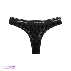 شورت زنانه Calvin Klein مدل توری مشکی با طراحی لوکس و راحتی بالا نمای جلو