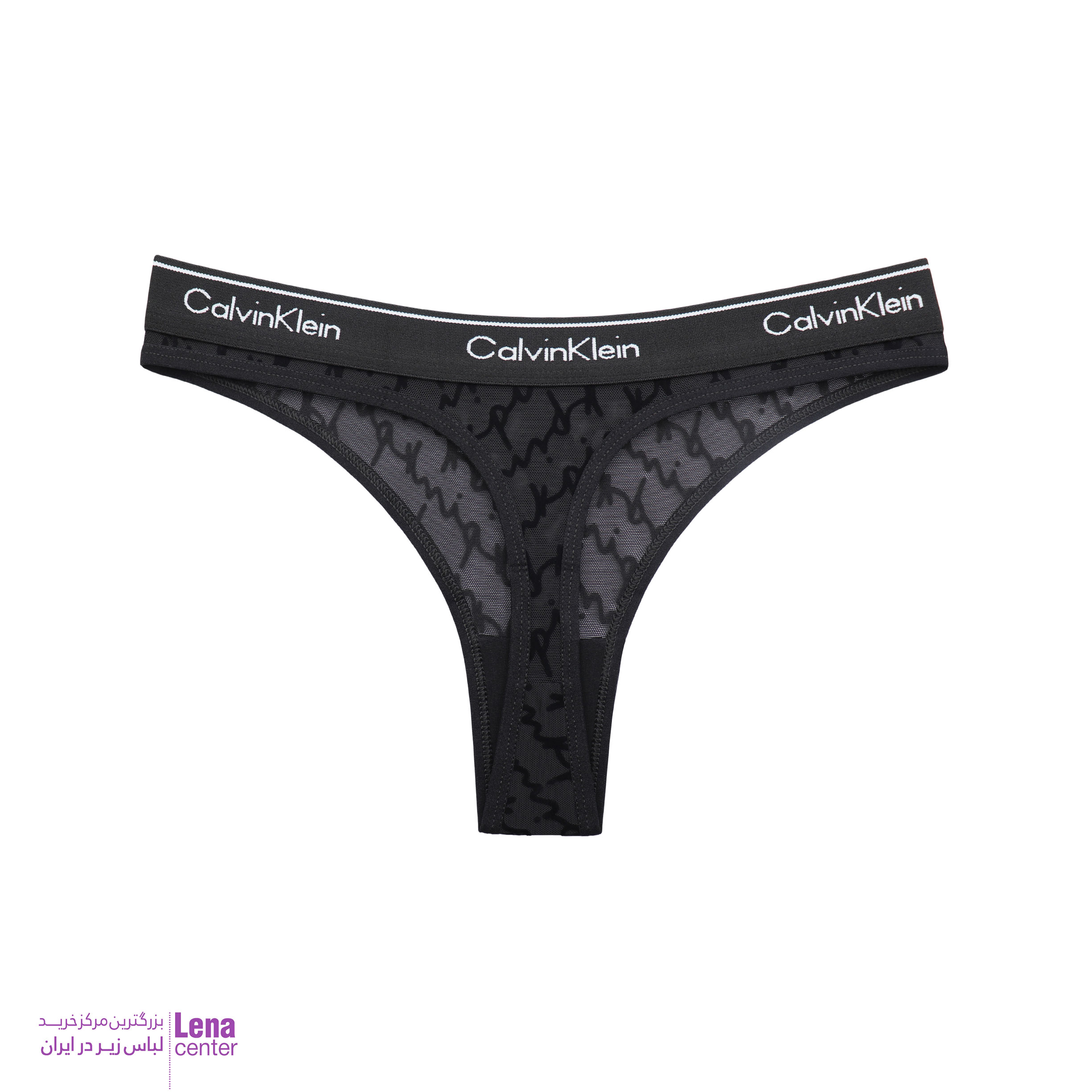 شورت زنانه Calvin Klein مدل توری مشکی با طراحی لوکس و راحتی بالا نمای پشت