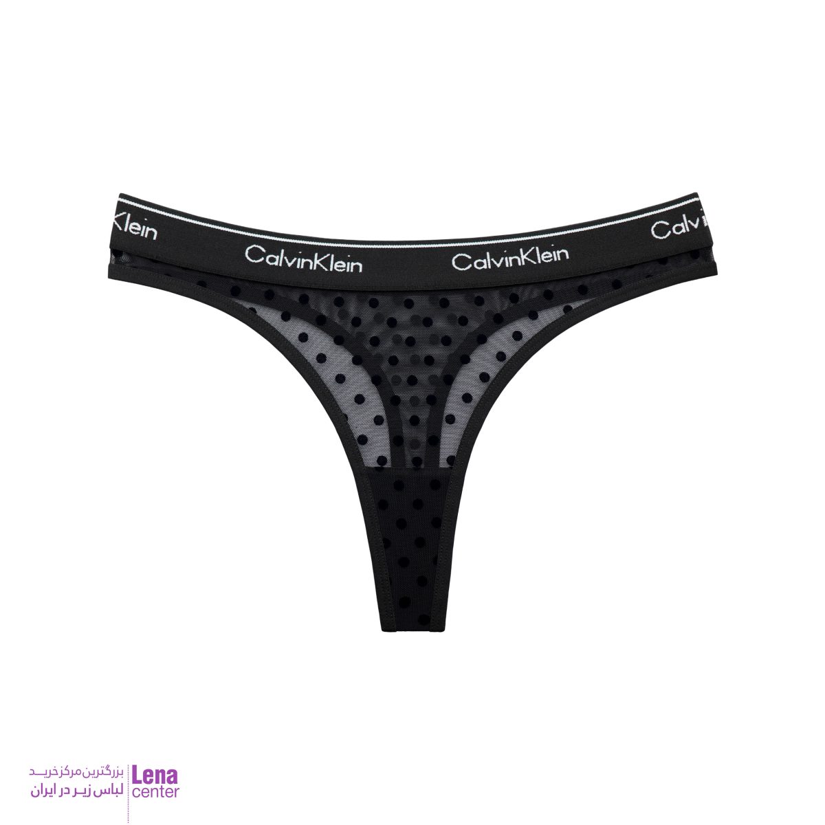 شورت زنانه Calvin Klein مدل توری مشکی با طراحی لوکس و راحتی بالا نمای جلو