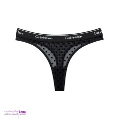 شورت زنانه Calvin Klein مدل توری مشکی با طراحی لوکس و راحتی بالا نمای جلو