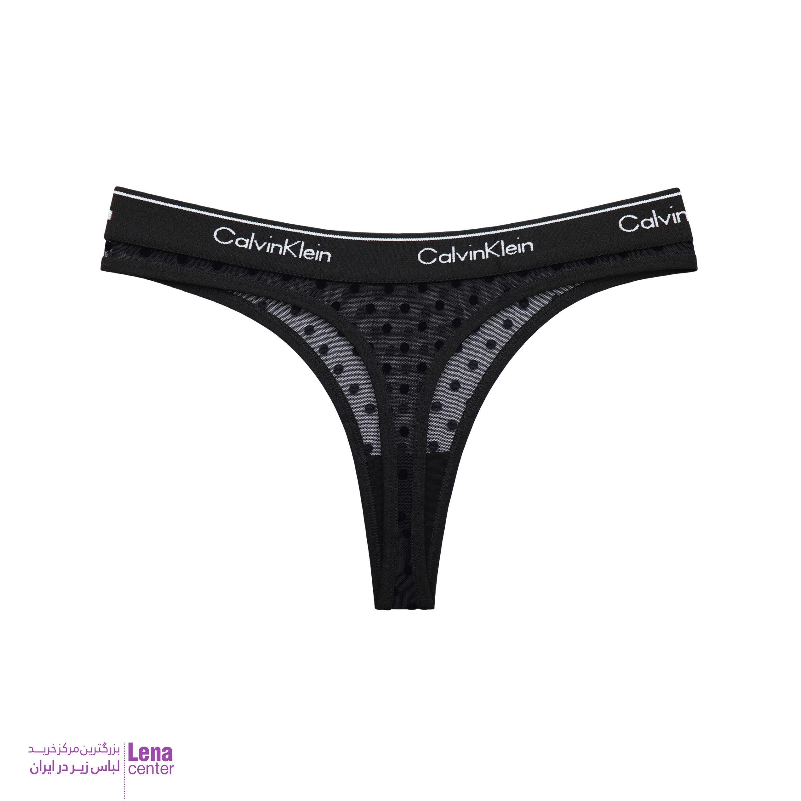 شورت زنانه Calvin Klein مدل توری مشکی با طراحی لوکس و راحتی بالا نمای پشت