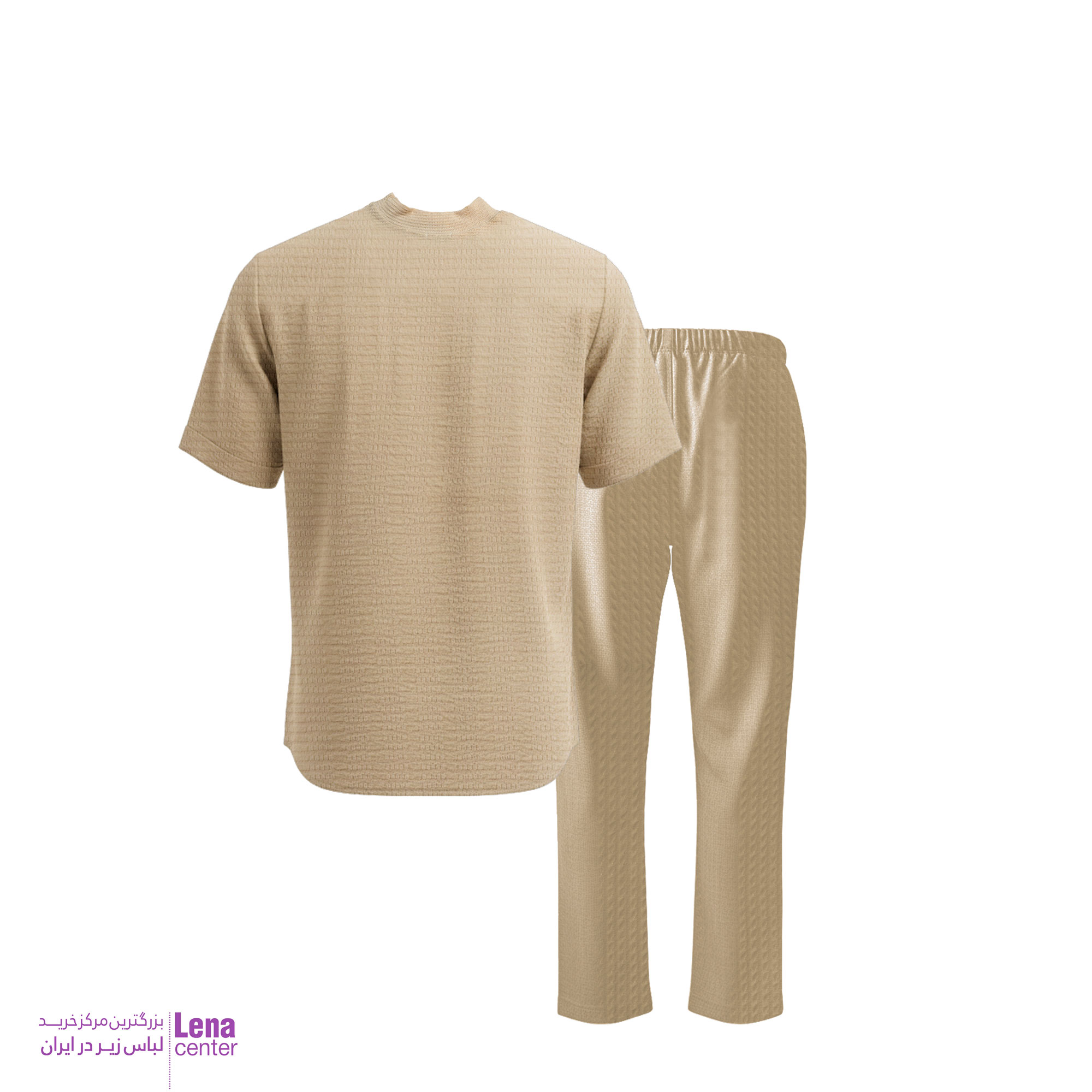 ست مردانه اسپرت شامل تیشرت و شلوار راحتی نمای پشت