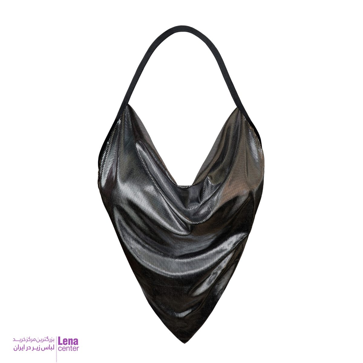 تاپ گردنی زنانه پشت گره ای دیسکو نمای جلو