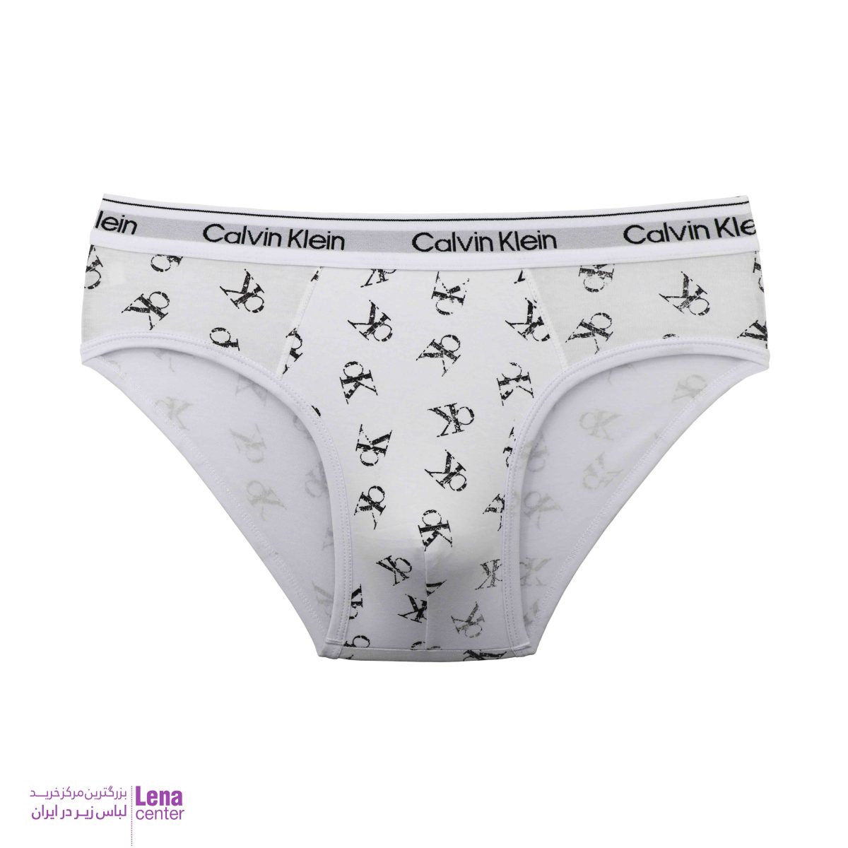 شورت اسلیپ مردانه کتان لاکرا طرح Calvin Klein همراه با رنگبندی نمای جلو