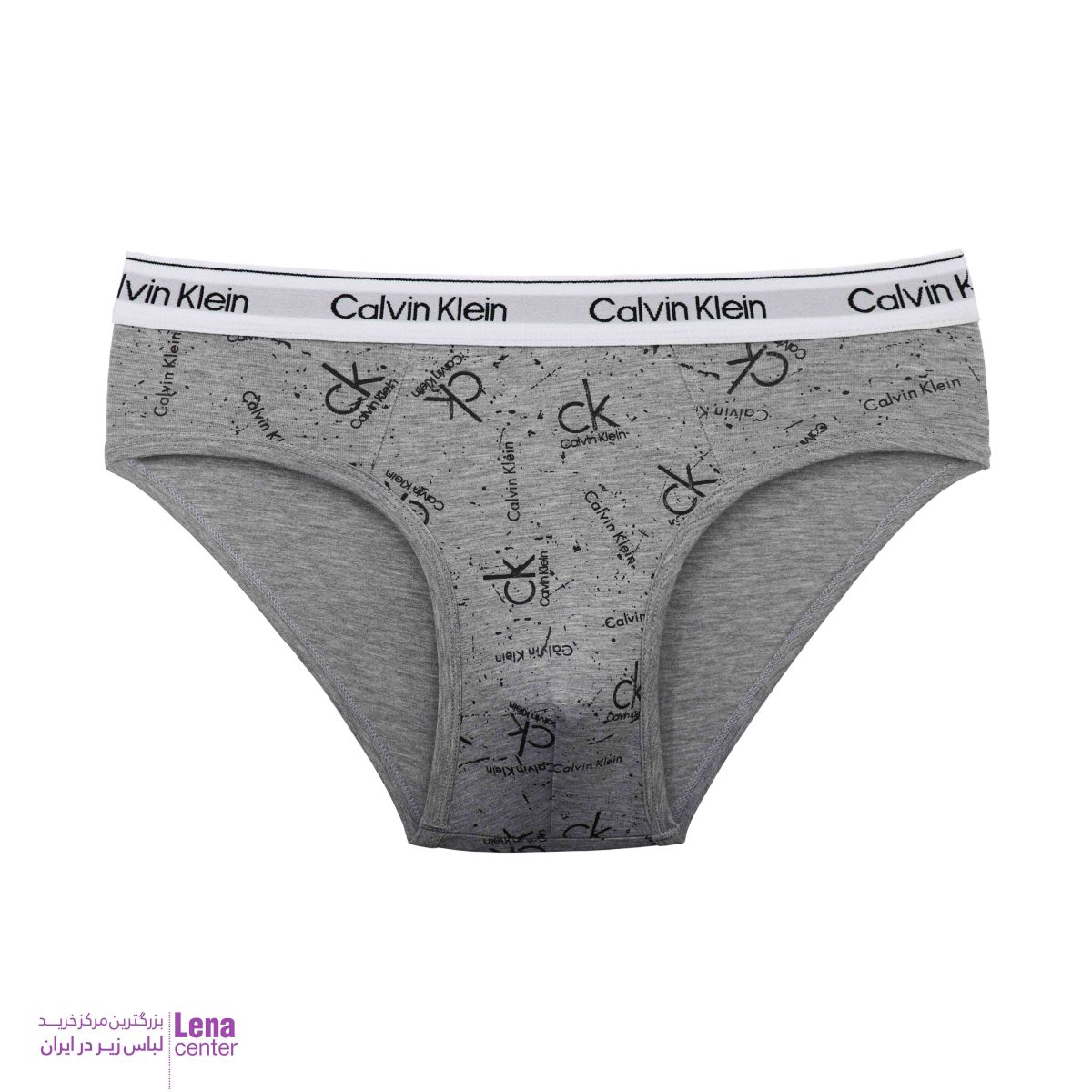 شورت اسلیپ مردانه کتان لاکرا طرح Calvin Klein همراه با رنگبندی نمای جلو