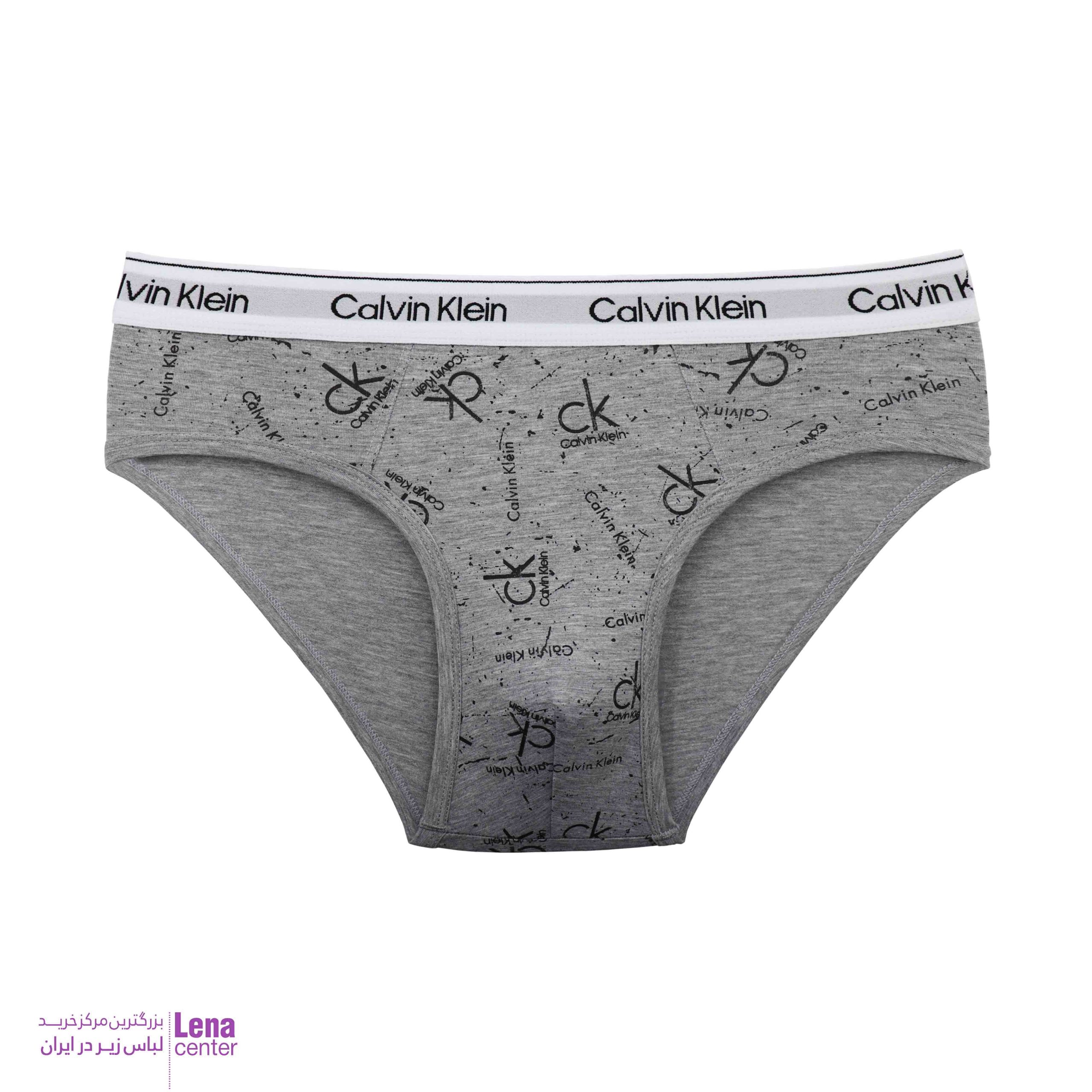 شورت اسلیپ مردانه کتان لاکرا طرح Calvin Klein همراه با رنگبندی نمای جلو