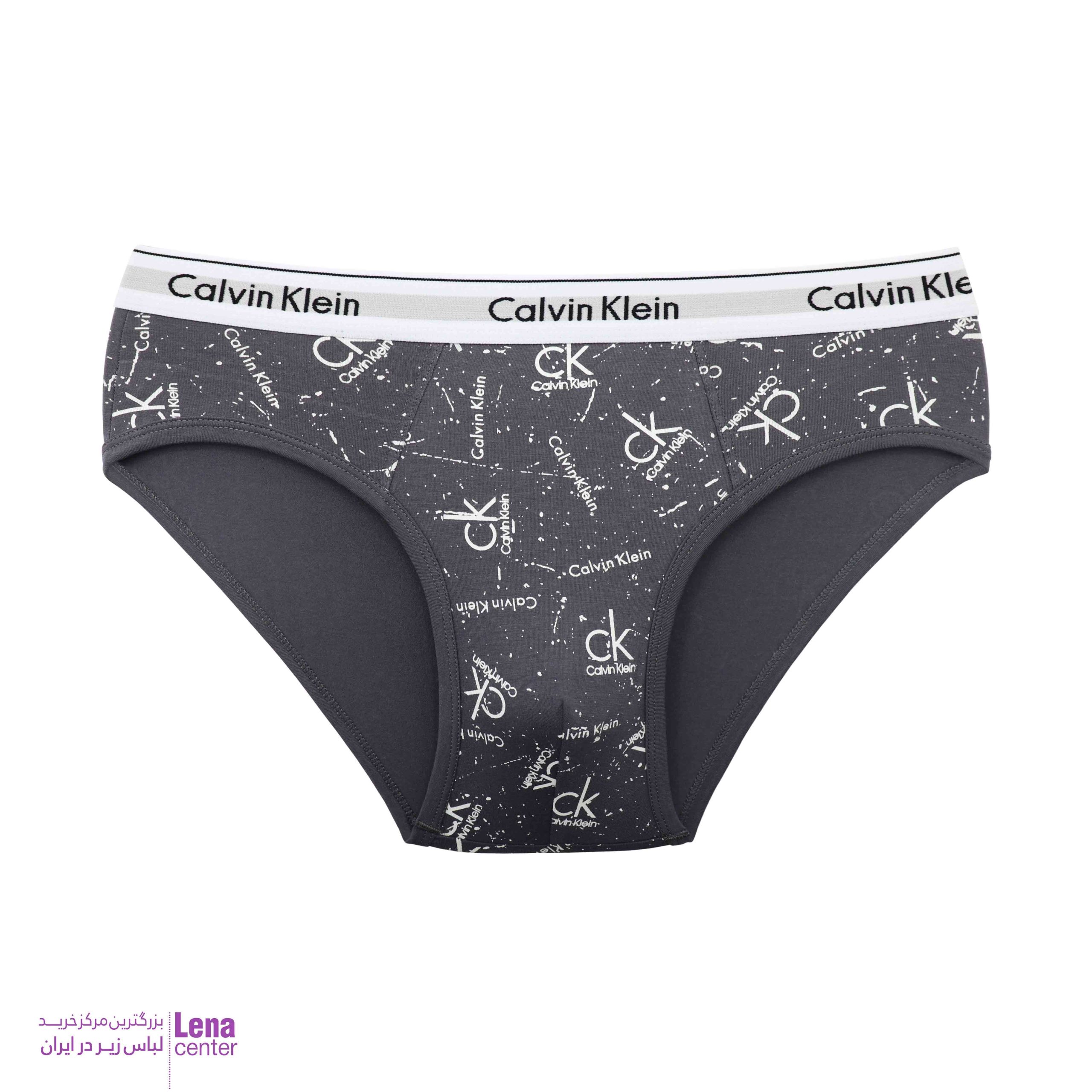 شورت اسلیپ مردانه کتان لاکرا طرح Calvin Klein همراه با رنگبندی نمای جلو