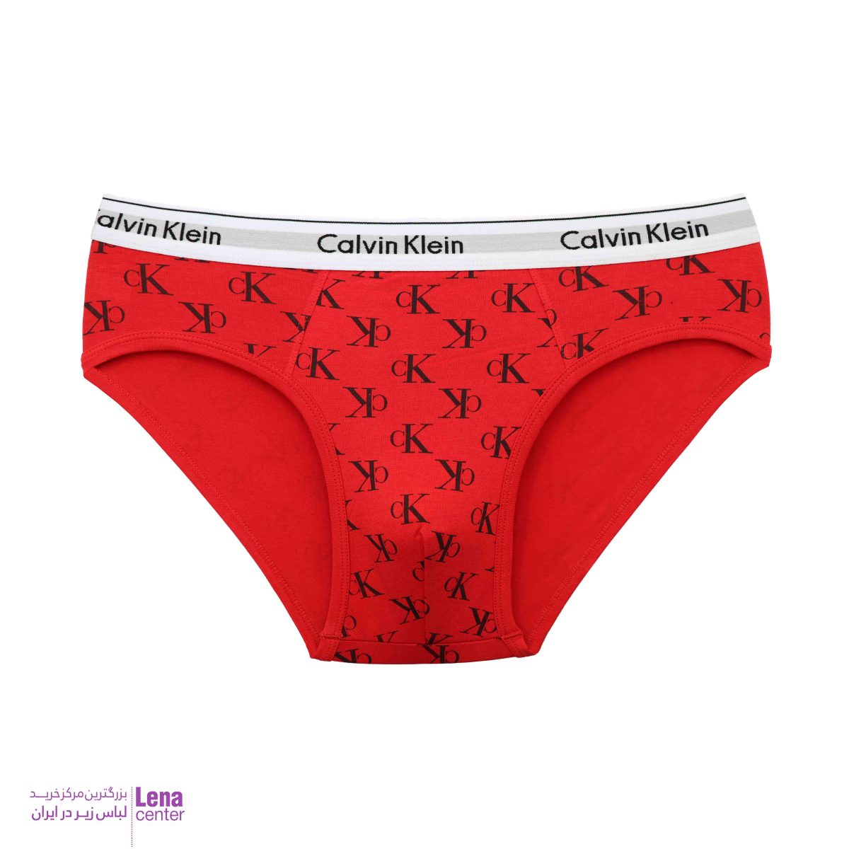 شورت اسلیپ مردانه کتان لاکرا طرح Calvin Klein همراه با رنگبندی نمای جلو