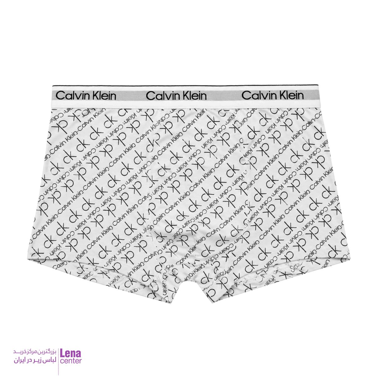 شورت نیم پا مردانه کتان لاکرا طرح Calvin Klein همراه با رنگبندی نمای جلو