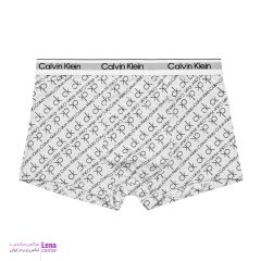 شورت نیم پا مردانه کتان لاکرا طرح Calvin Klein همراه با رنگبندی نمای جلو