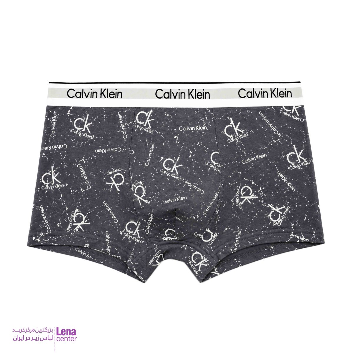 شورت نیم پا مردانه کتان لاکرا طرح Calvin Klein همراه با رنگبندی نمای جلو