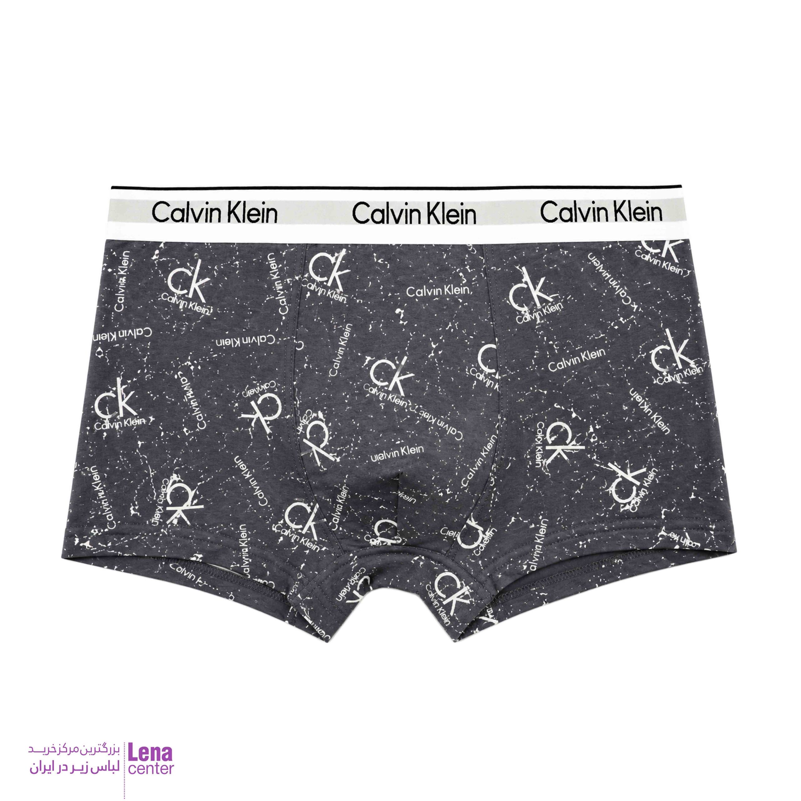 شورت نیم پا مردانه کتان لاکرا طرح Calvin Klein همراه با رنگبندی نمای جلو
