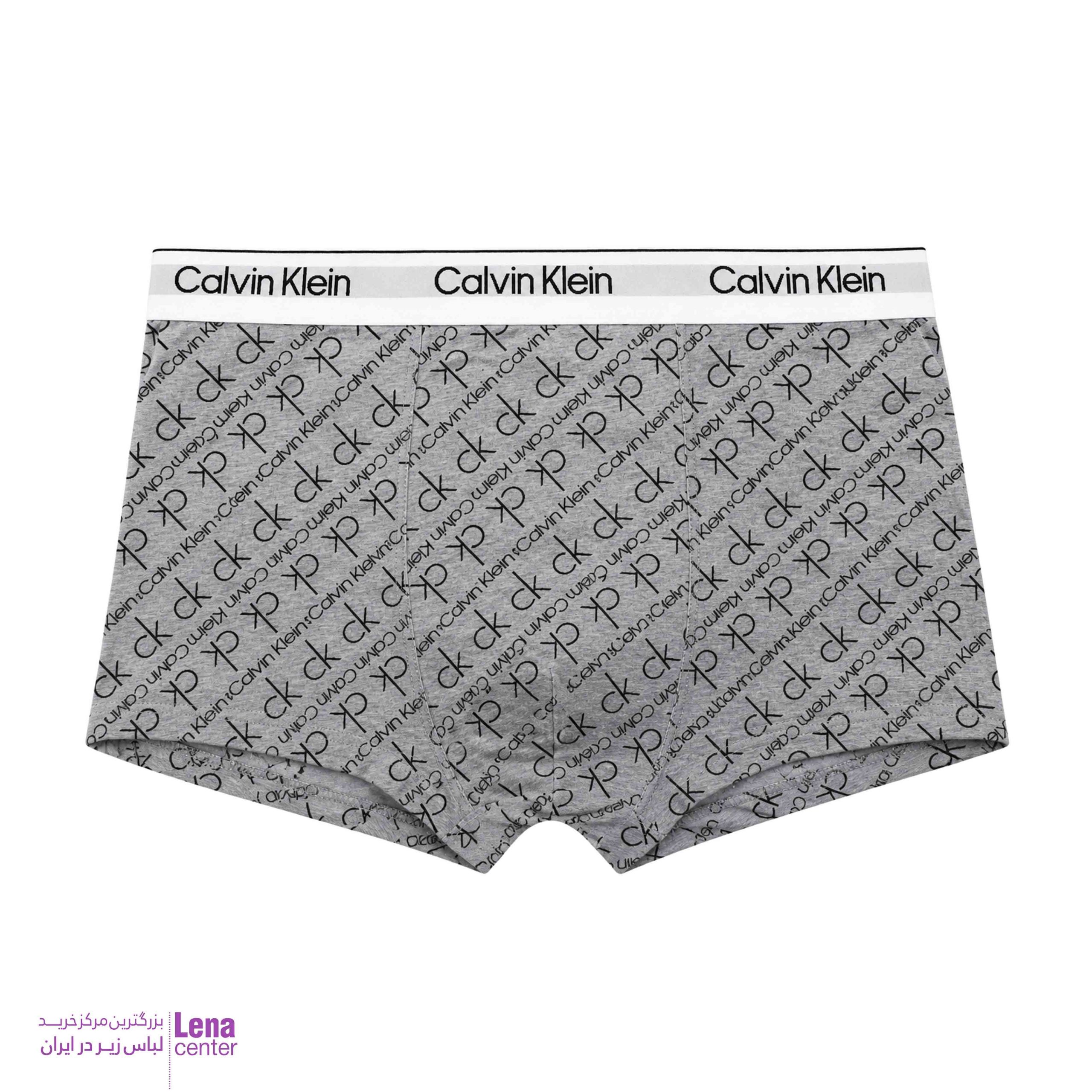 شورت نیم پا مردانه کتان لاکرا طرح Calvin Klein همراه با رنگبندی نمای جلو