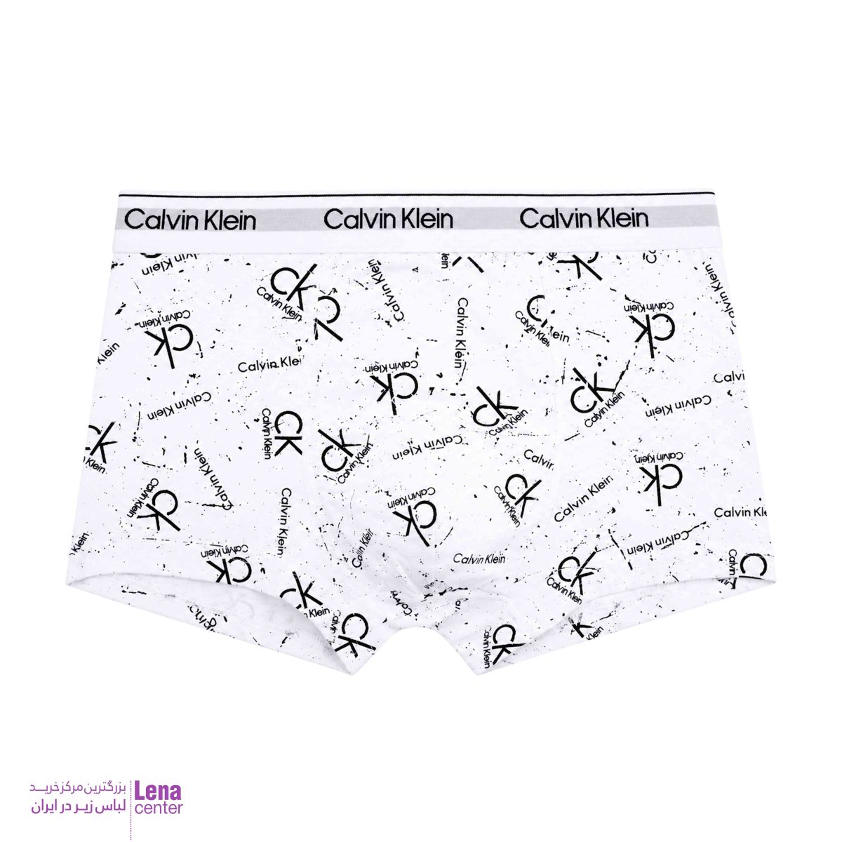 شورت نیم پا مردانه کتان لاکرا طرح Calvin Klein همراه با رنگبندی نمای جلو