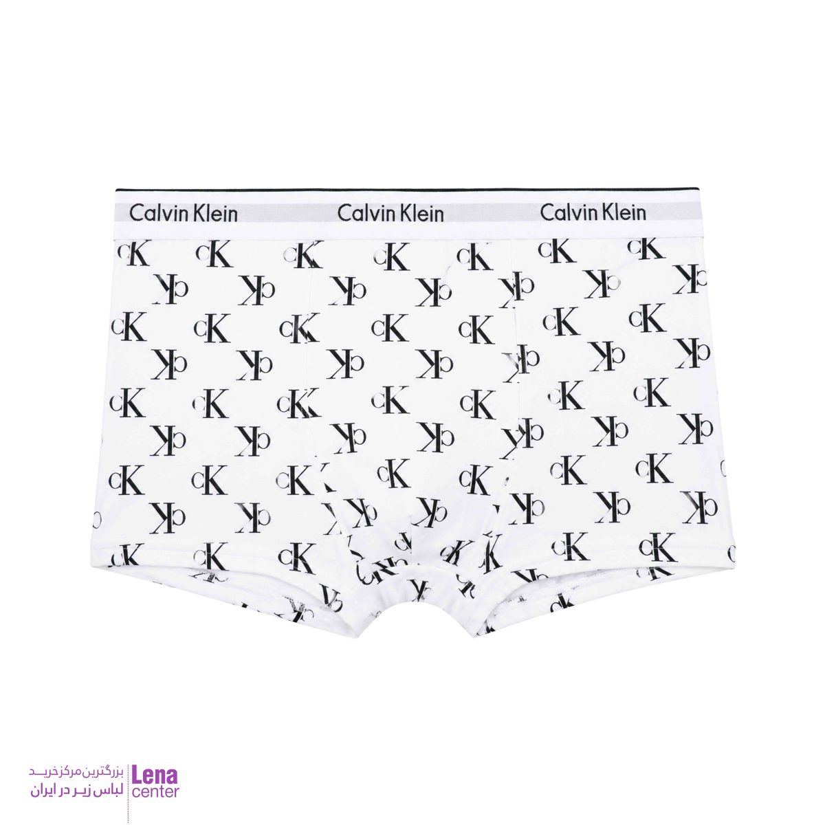 شورت نیم پا مردانه کتان لاکرا طرح Calvin Klein همراه با رنگبندی نمای جلو
