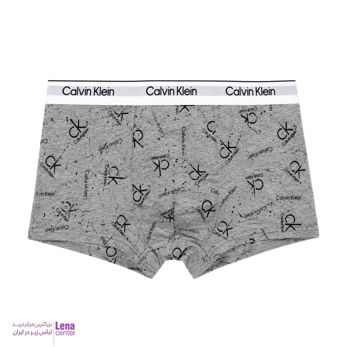 شورت نیم پا مردانه کتان لاکرا طرح Calvin Klein همراه با رنگبندی نمای جلو