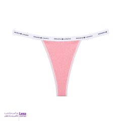 شورت بکلس کبریتی زنانه با پارچه نرم کشی و کمر کش لوگودار نمای جلو